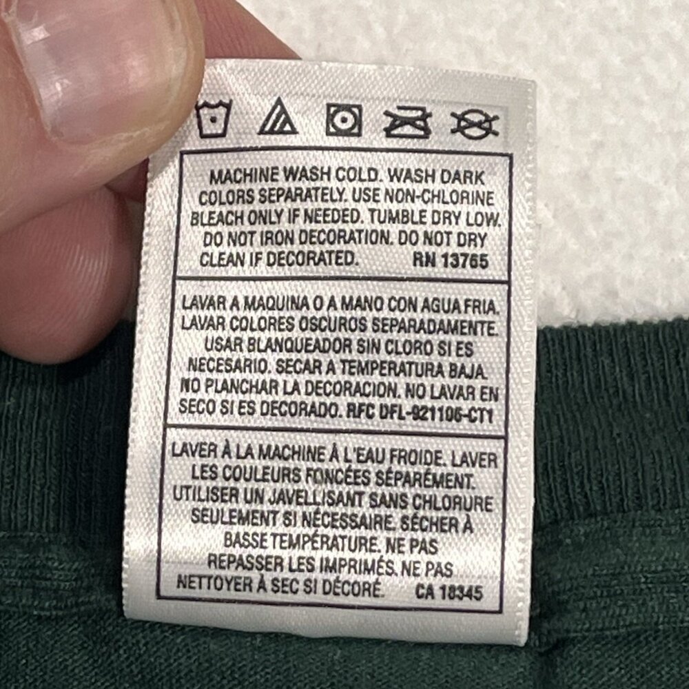 Indiana Hoosier State Map Tee Green L Fruit of the Loom BEST Vintage 50/50 - Picture 11 of 14